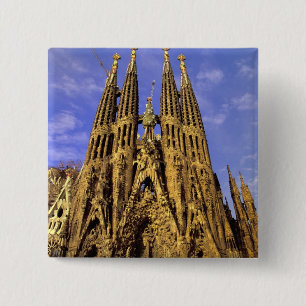 Europe, Spain, Barcelona, Sagrada Familia 2 Inch Square Button