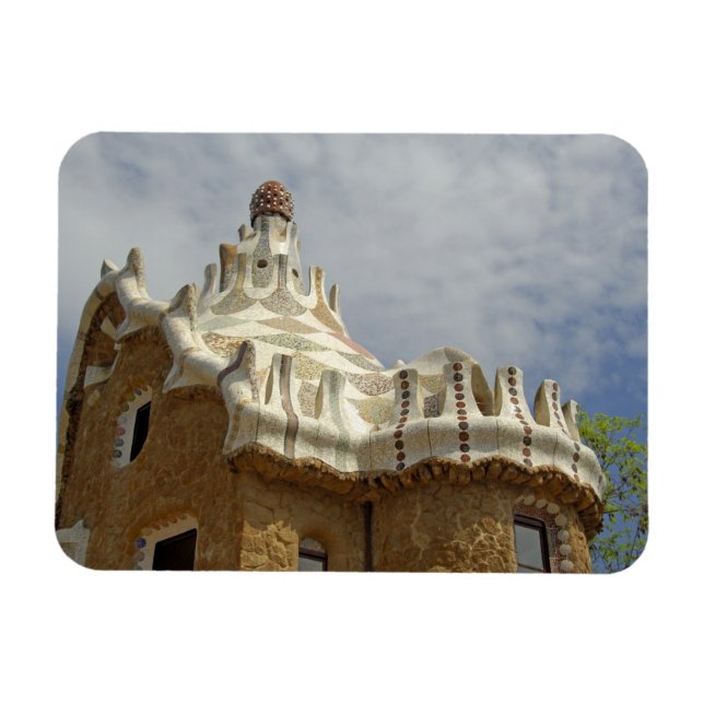 Europe, Spain, Catalunya, Barcelona. Park Guell, 2 Magnet (Horizontal)
