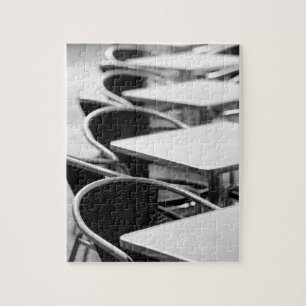 Europe, Spain, Mallorca. Cafe tables, Palma Jigsaw Puzzle