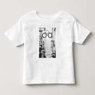 Europe, Spain, Mallorca. Eyeglass shop sign, Toddler T-shirt