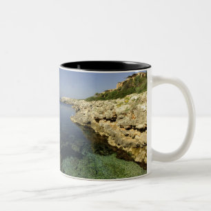 Europe, Spain, Minorca (aka Menorca), Binibeca. 2 Two-Tone Coffee Mug