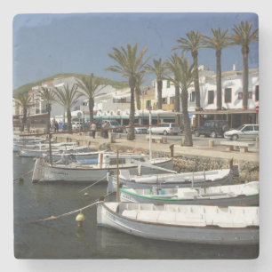 Europe, Spain, Minorca (aka Menorca). Fishing Stone Coaster