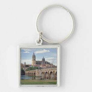 Europe, Spain, Salamanca. The Roman bridge over Keychain