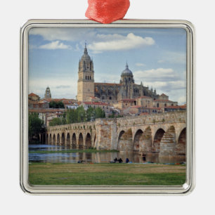 Europe, Spain, Salamanca. The Roman bridge over Metal Ornament