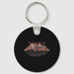 Europe Switzerland Alps Mountains Swiss Family Vac Keychain