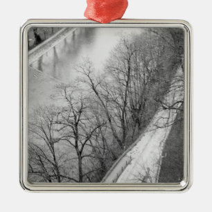 Europe, Switzerland, Bern. Overview of the Aare Metal Ornament
