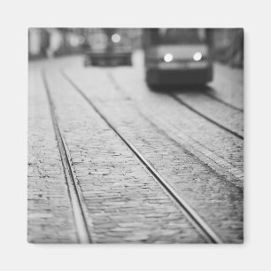 Europe, Switzerland, Berne. Tram tracks, Magnet