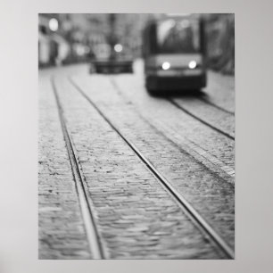 Europe, Switzerland, Berne. Tram tracks, Poster