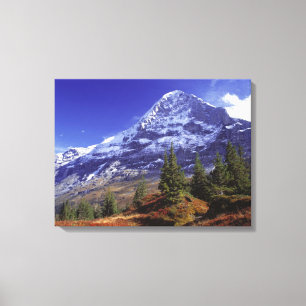 Europe, Switzerland, Eiger. Fall colours abound Canvas Print