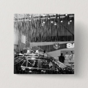 Europe, Switzerland, Geneva. Geneva Motor Show; 2 Inch Square Button