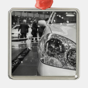 Europe, Switzerland, Geneva. Geneva Motor Show; 2 Metal Ornament