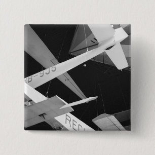 Europe, Switzerland, Lucerne. Aerial glider 2 Inch Square Button