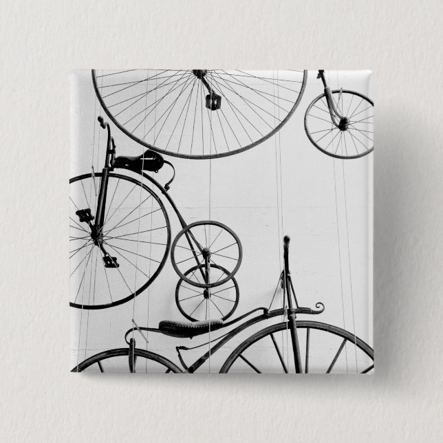 Europe, Switzerland, Lucerne. Bicycle display, 2 Inch Square Button (Front)