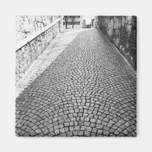 Europe, Switzerland, Zurich. Cobbled street, Magnet