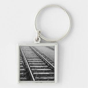 Europe, Switzerland, Zurich. Train tracks Keychain