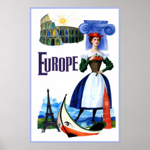 Europe travel poster