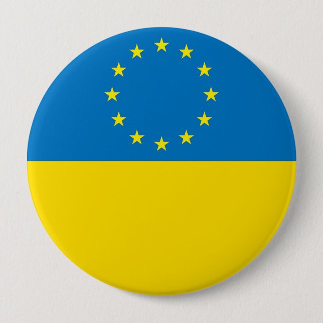 EUROPE UKRAINE 4 INCH ROUND BUTTON (Front)
