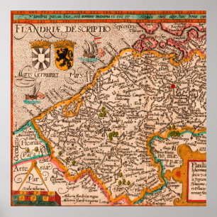 Europe Vintage Map Poster