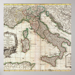 Europe Vintage Map Poster