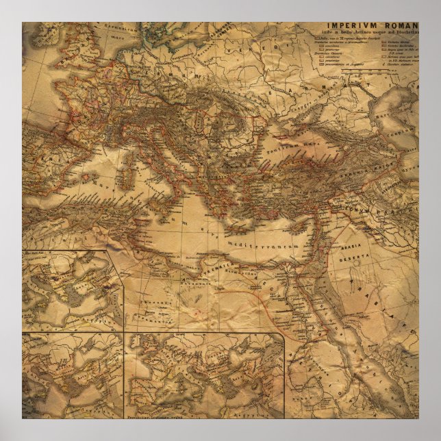 Europe Vintage Map Poster (Front)