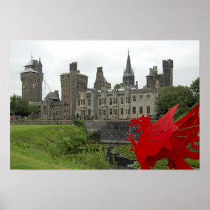 Europe, Wales, Cardiff. Cardiff Castle. Welsh 2 Poster