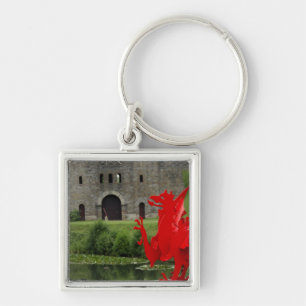 Europe, Wales, Cardiff. Cardiff Castle. Welsh Keychain