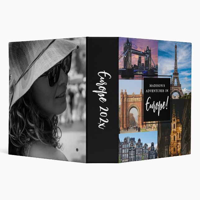 European Adventure Travel Memories Scrapbook Binder (Background)