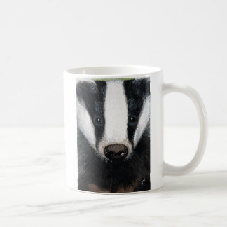 European Badger Portrait Painting Coffee Mug