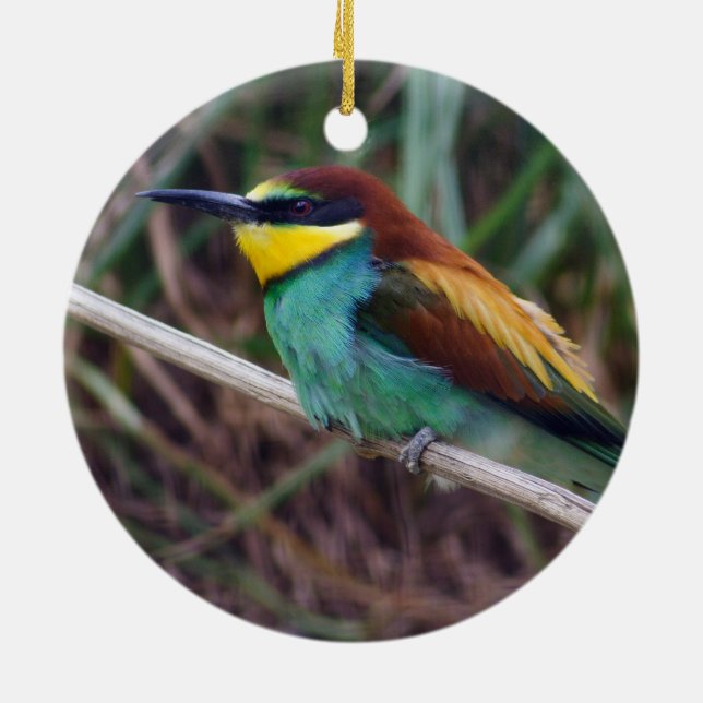 European Bee-eater Ceramic Ornament (Back)