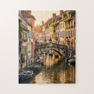 European Canal Street at Golden Hour Jigsaw Puzzle