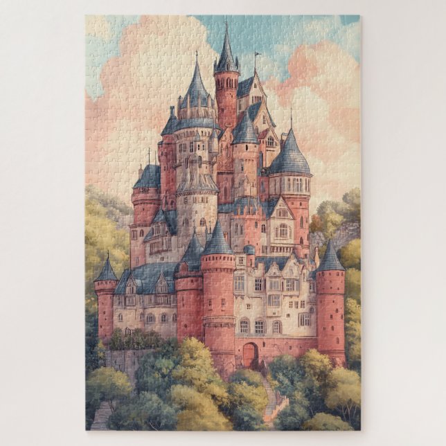European Castle Town Jigsaw Puzzle (Vertical)