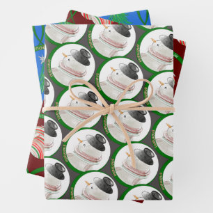 European Christmas Wrapping Paper Sheet