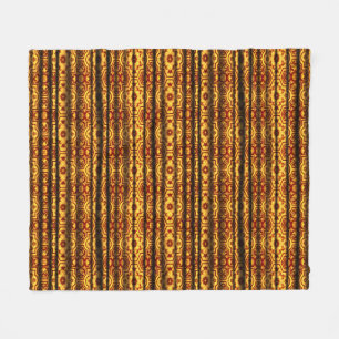 European court Baroque Geometric Floral Scoll Fleece Blanket