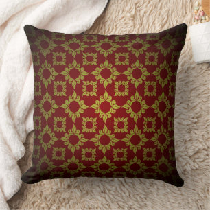 European court Baroque style floral pattern Throw Pillow