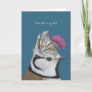 European crested tit card 