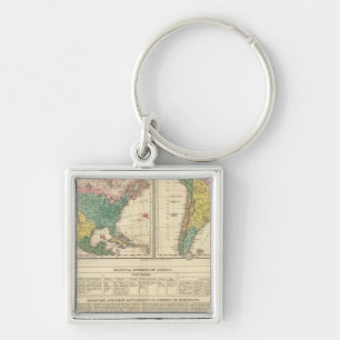 European Discovery of America Atlas Map Keychain