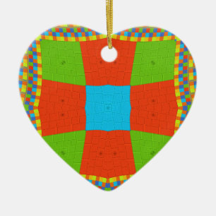 European ethnic tribal pattern ceramic ornament