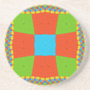 European ethnic tribal pattern coaster