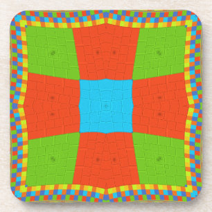 European ethnic tribal pattern coaster