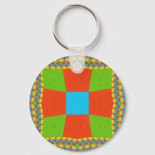 European ethnic tribal pattern keychain