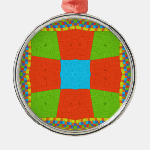European ethnic tribal pattern metal ornament