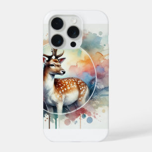 European fallow deer 081024AREF146 - Watercolor iPhone 15 Pro Case