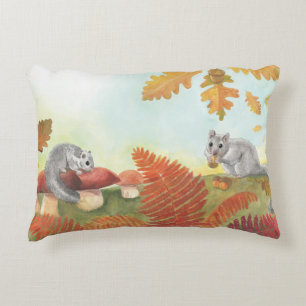 European Fat Dormouse (Glis glis) in Nature Accent Pillow