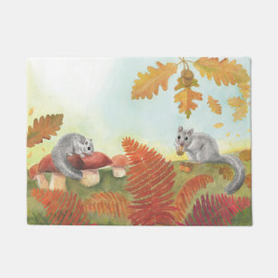 European Fat Dormouse Glis glis in Nature  Doormat