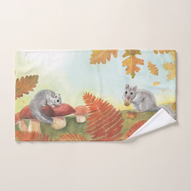 European Fat Dormouse (Glis glis) in Nature   Hand Towel (Hand Towel)