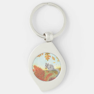 European Fat Dormouse (Glis glis) in Nature  Keychain