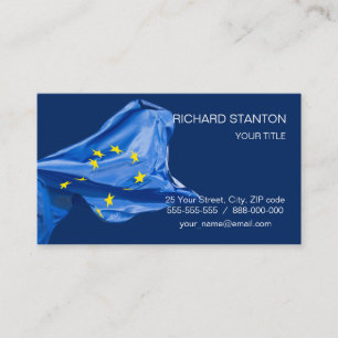 European flag business card