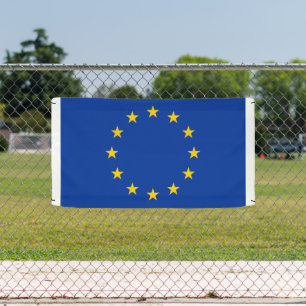 European flag of EURO zone custom banner sign