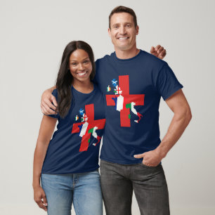 European Flags Collage England Rugby T-Shirt