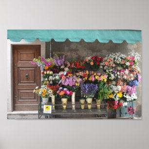 European Flower Shop Poster